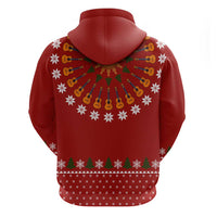 Guitar Lover Christmas Zip Hoodie Xmas Holiday Patterns - undefined