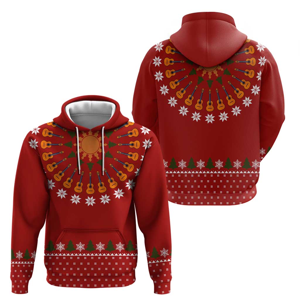Guitar Lover Christmas Zip Hoodie Xmas Holiday Patterns - undefined