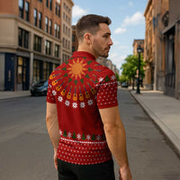 Guitar Lover Christmas Zipper Polo Shirt Xmas Holiday Patterns - Wonder Print Shop