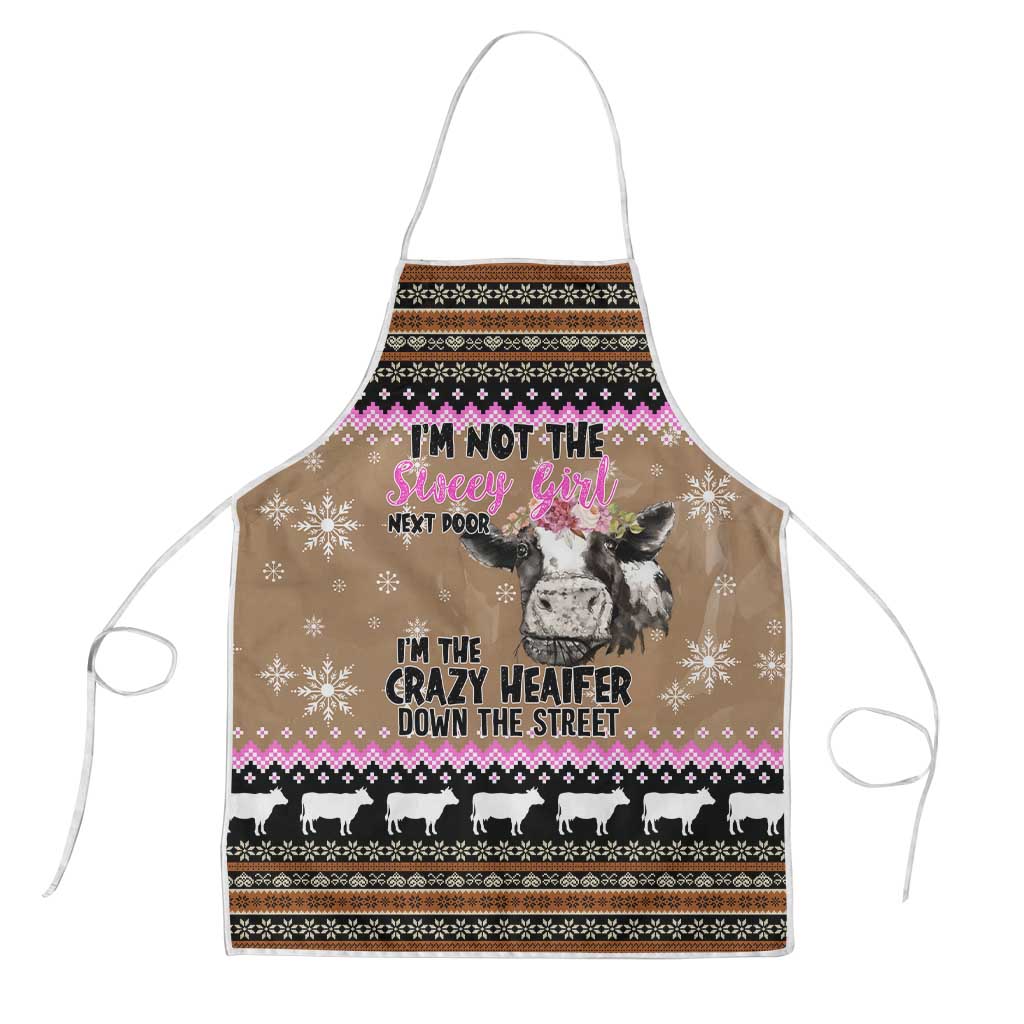 The Crazy Heifer Christmas Apron Xmas Holiday Patterns - Wonder Print Shop