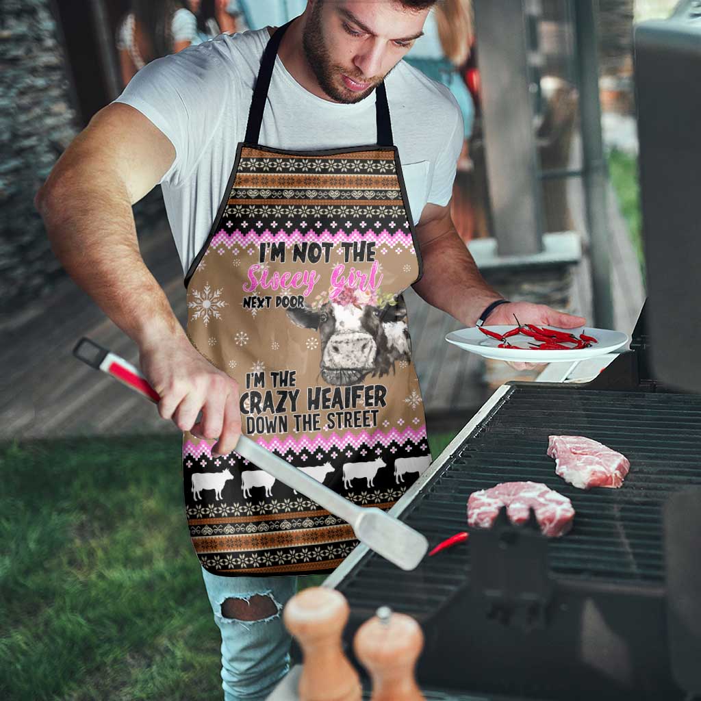 The Crazy Heifer Christmas Apron Xmas Holiday Patterns - Wonder Print Shop