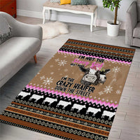 The Crazy Heifer Christmas Area Rug Xmas Holiday Patterns - Wonder Print Shop