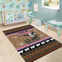 The Crazy Heifer Christmas Area Rug Xmas Holiday Patterns - Wonder Print Shop