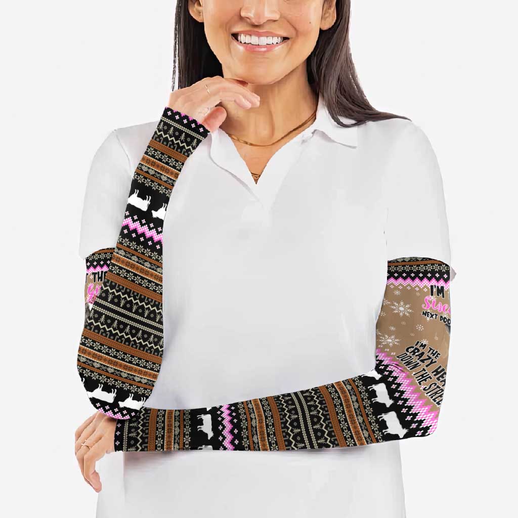 The Crazy Heifer Christmas Arm Sleeves Xmas Holiday Patterns - Wonder Print Shop