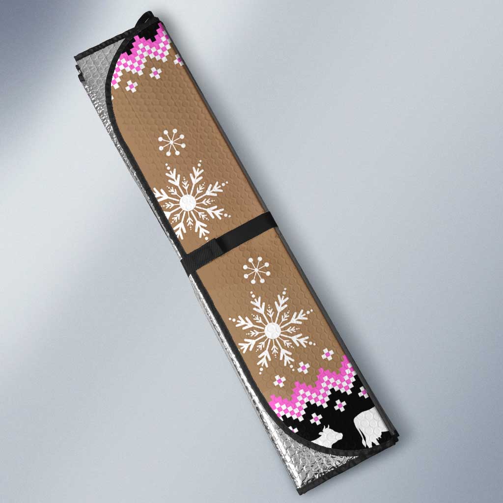 The Crazy Heifer Christmas Auto Sun Shade Xmas Holiday Patterns - Wonder Print Shop