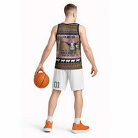 The Crazy Heifer Christmas Basketball Jersey Xmas Holiday Patterns - Wonder Print Shop