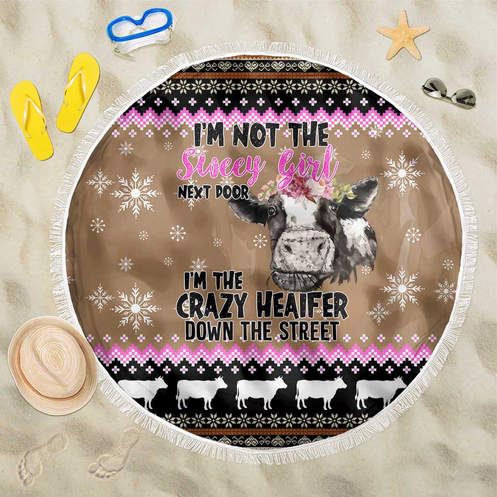 The Crazy Heifer Christmas Beach Blanket Xmas Holiday Patterns - Wonder Print Shop