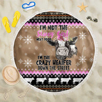 The Crazy Heifer Christmas Beach Blanket Xmas Holiday Patterns - Wonder Print Shop
