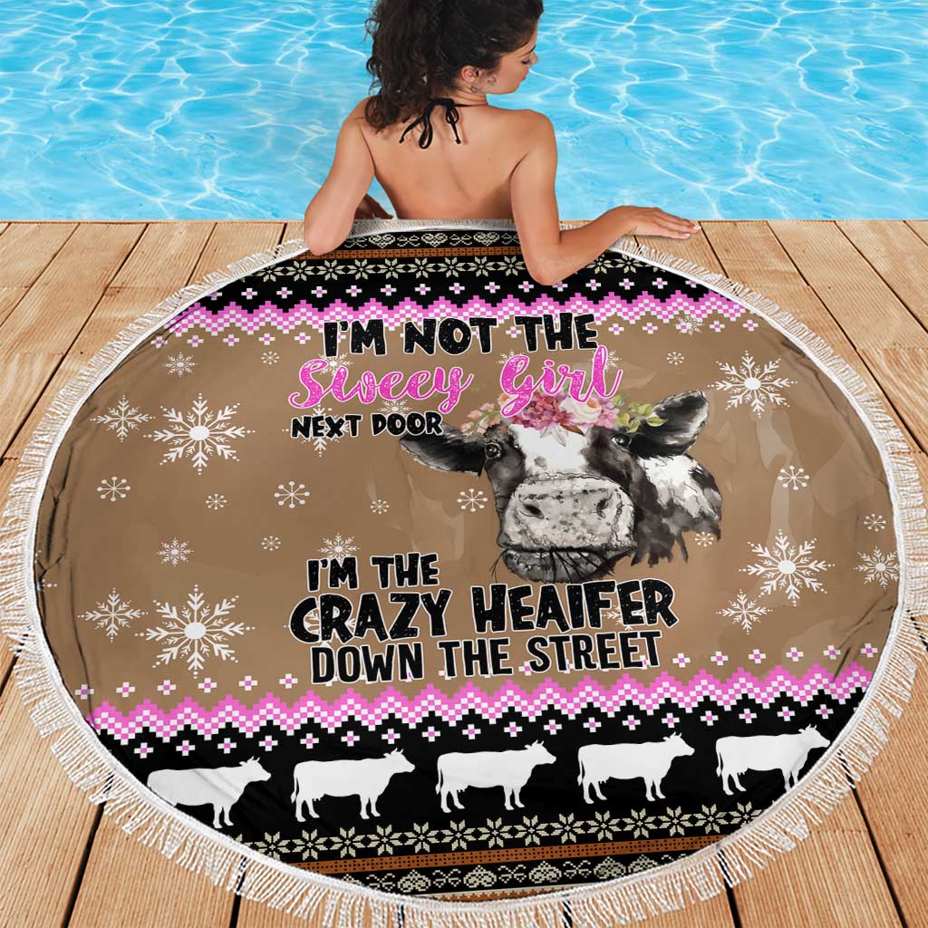 The Crazy Heifer Christmas Beach Blanket Xmas Holiday Patterns - Wonder Print Shop