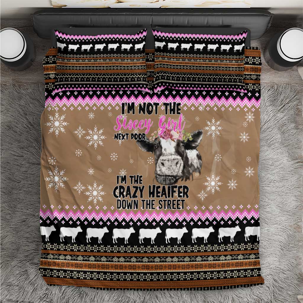 The Crazy Heifer Christmas Bedding Set Xmas Holiday Patterns - Wonder Print Shop