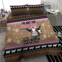 The Crazy Heifer Christmas Bedding Set Xmas Holiday Patterns - Wonder Print Shop