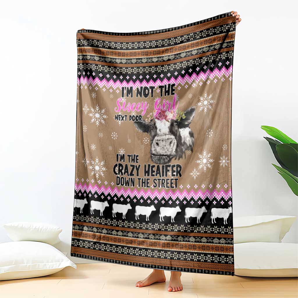 The Crazy Heifer Christmas Blanket Xmas Holiday Patterns - Wonder Print Shop