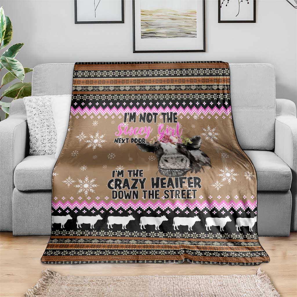 The Crazy Heifer Christmas Blanket Xmas Holiday Patterns - Wonder Print Shop