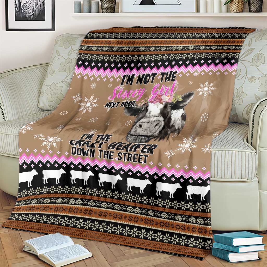 The Crazy Heifer Christmas Blanket Xmas Holiday Patterns - Wonder Print Shop