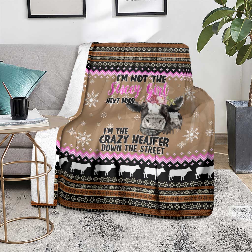 The Crazy Heifer Christmas Blanket Xmas Holiday Patterns - Wonder Print Shop