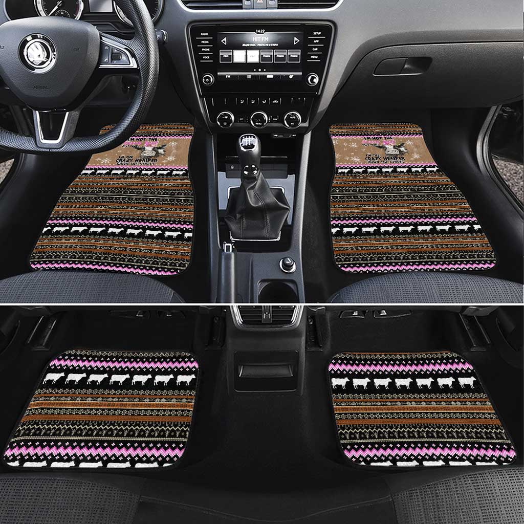 The Crazy Heifer Christmas Car Mats Xmas Holiday Patterns - Wonder Print Shop