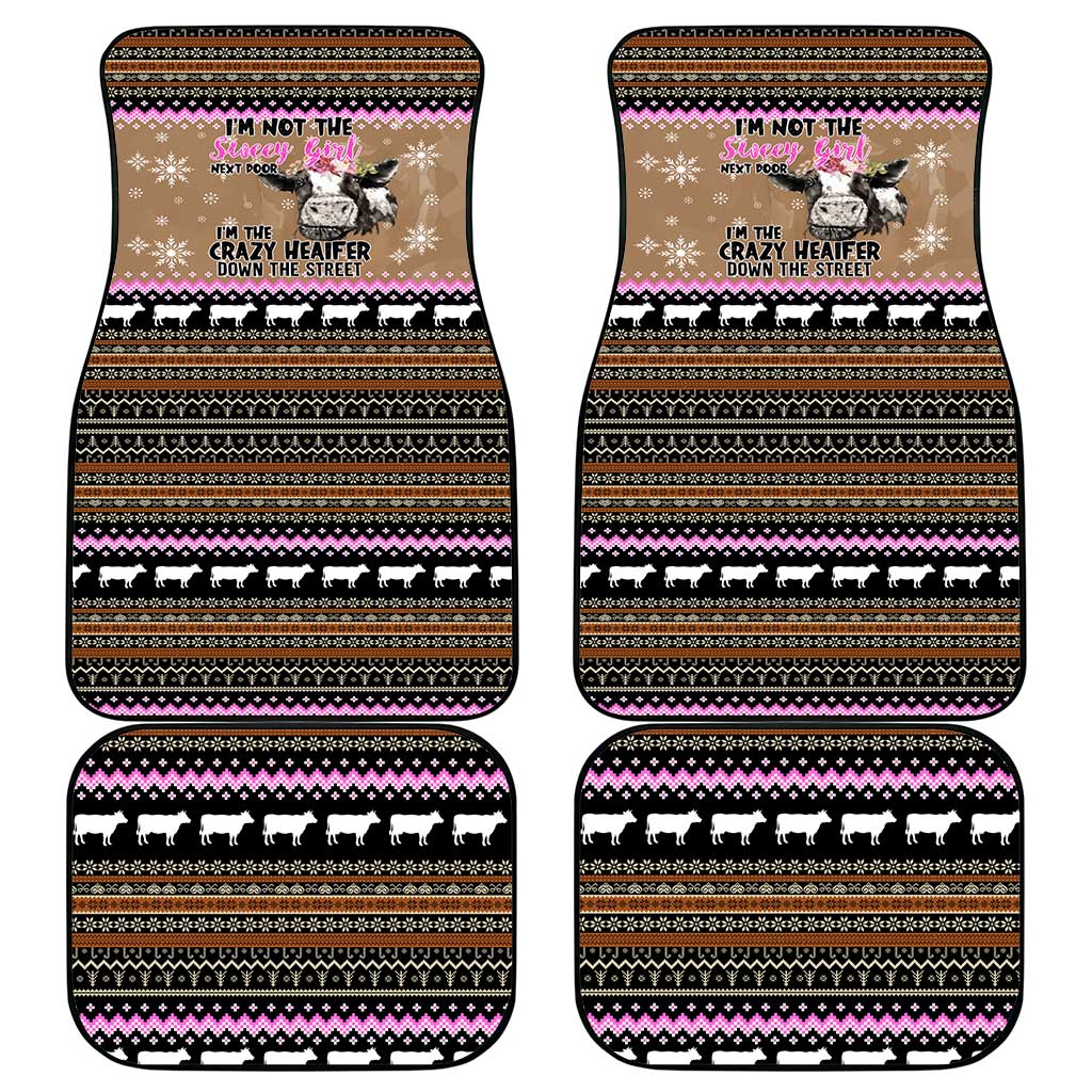 The Crazy Heifer Christmas Car Mats Xmas Holiday Patterns - Wonder Print Shop
