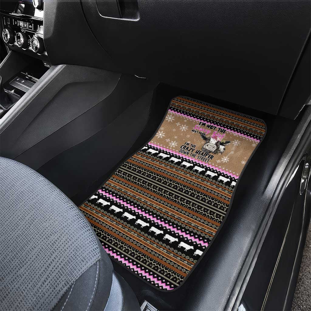 The Crazy Heifer Christmas Car Mats Xmas Holiday Patterns - Wonder Print Shop