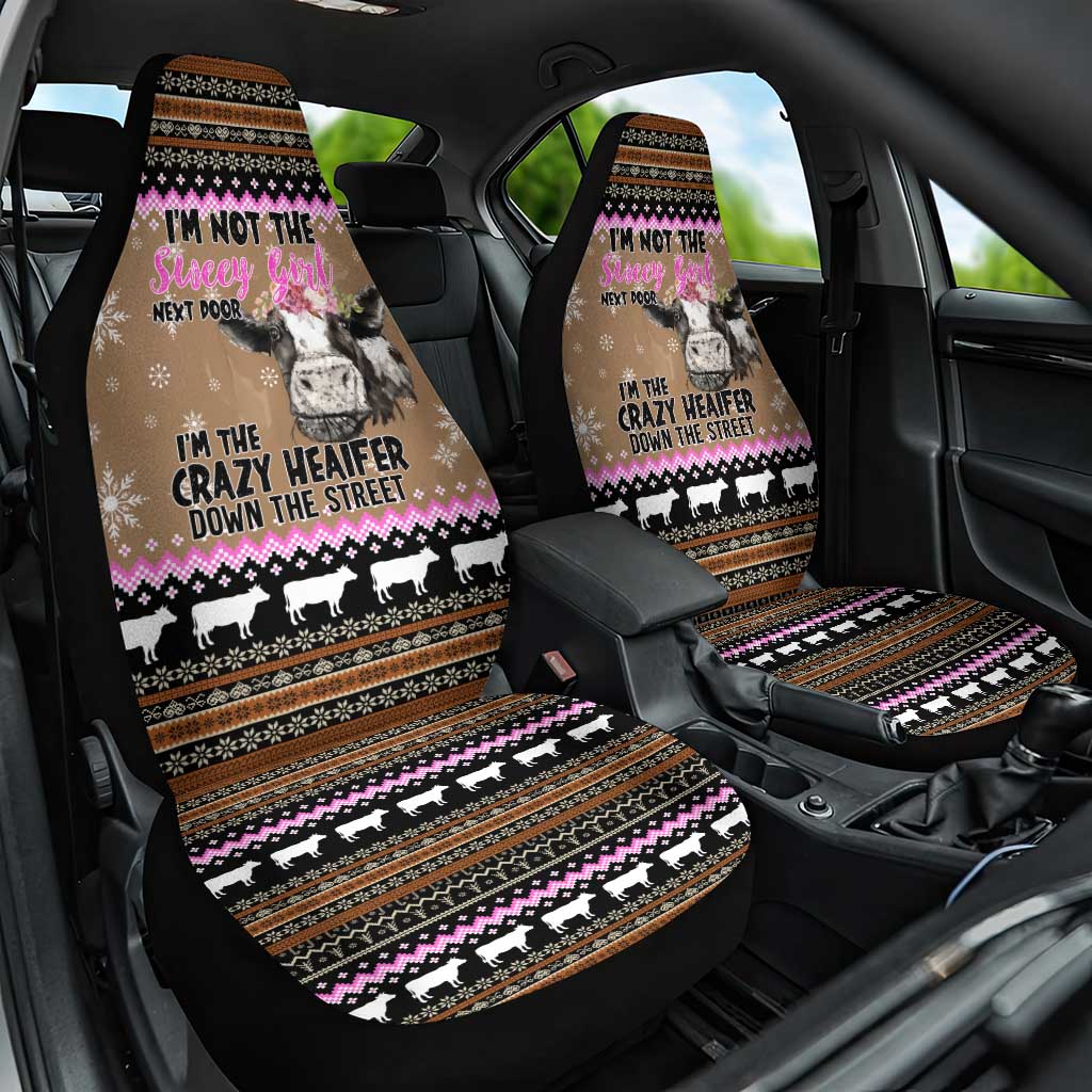 The Crazy Heifer Christmas Car Seat Cover Xmas Holiday Patterns - Wonder Print Shop