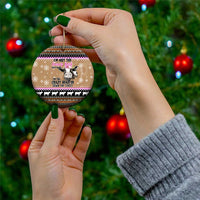 The Crazy Heifer Christmas Ceramic Ornament Xmas Holiday Patterns - Wonder Print Shop