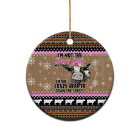 The Crazy Heifer Christmas Ceramic Ornament Xmas Holiday Patterns - Wonder Print Shop