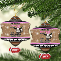 The Crazy Heifer Christmas Ceramic Ornament Xmas Holiday Patterns - Wonder Print Shop