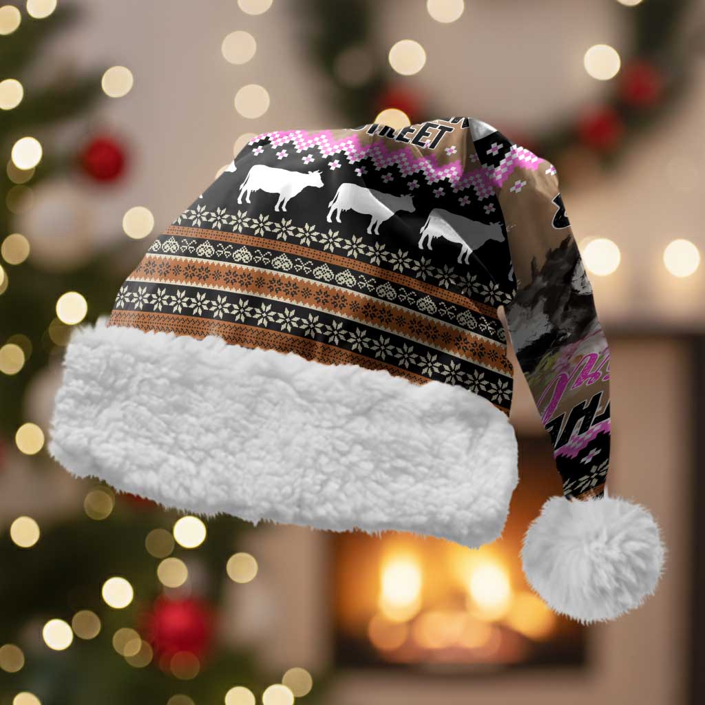 The Crazy Heifer Christmas Santa Hat Xmas Holiday Patterns - Wonder Print Shop