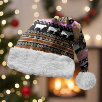 The Crazy Heifer Christmas Santa Hat Xmas Holiday Patterns - Wonder Print Shop