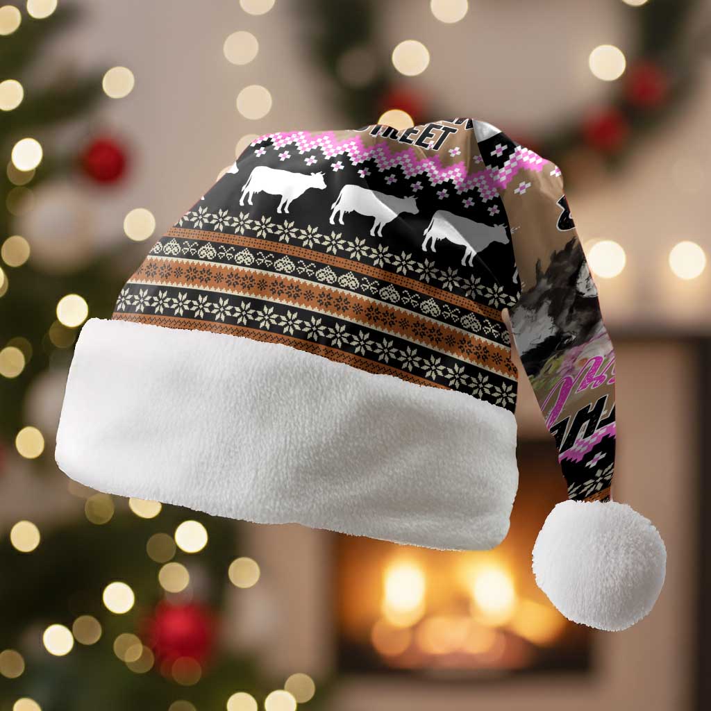 The Crazy Heifer Christmas Santa Hat Xmas Holiday Patterns - Wonder Print Shop