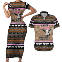 The Crazy Heifer Christmas Couples Matching Short Sleeve Bodycon Dress and Hawaiian Shirt Xmas Holiday Patterns - Wonder Print Shop