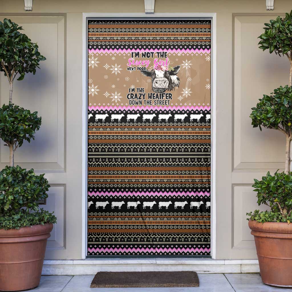 The Crazy Heifer Christmas Door Cover Xmas Holiday Patterns - Wonder Print Shop