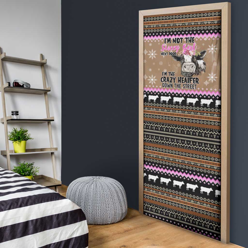 The Crazy Heifer Christmas Door Cover Xmas Holiday Patterns - Wonder Print Shop