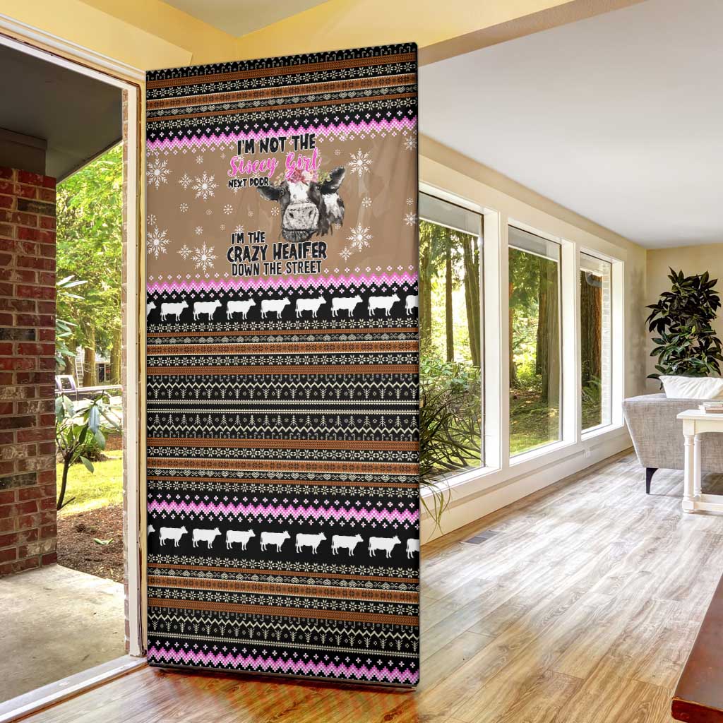 The Crazy Heifer Christmas Door Cover Xmas Holiday Patterns - Wonder Print Shop