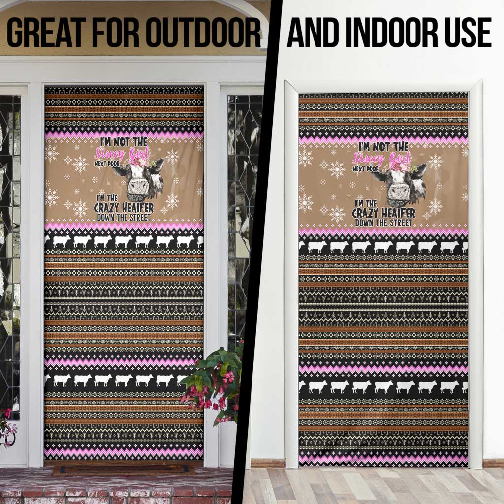 The Crazy Heifer Christmas Door Cover Xmas Holiday Patterns - Wonder Print Shop