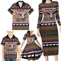 The Crazy Heifer Christmas Family Matching Long Sleeve Bodycon Dress and Hawaiian Shirt Xmas Holiday Patterns - Wonder Print Shop