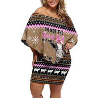 The Crazy Heifer Christmas Family Matching Off Shoulder Short Dress and Hawaiian Shirt Xmas Holiday Patterns - Wonder Print Shop
