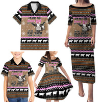 The Crazy Heifer Christmas Family Matching Puletasi and Hawaiian Shirt Xmas Holiday Patterns - Wonder Print Shop