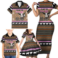 The Crazy Heifer Christmas Family Matching Short Sleeve Bodycon Dress and Hawaiian Shirt Xmas Holiday Patterns - Wonder Print Shop