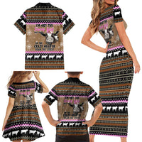 The Crazy Heifer Christmas Family Matching Short Sleeve Bodycon Dress and Hawaiian Shirt Xmas Holiday Patterns - Wonder Print Shop