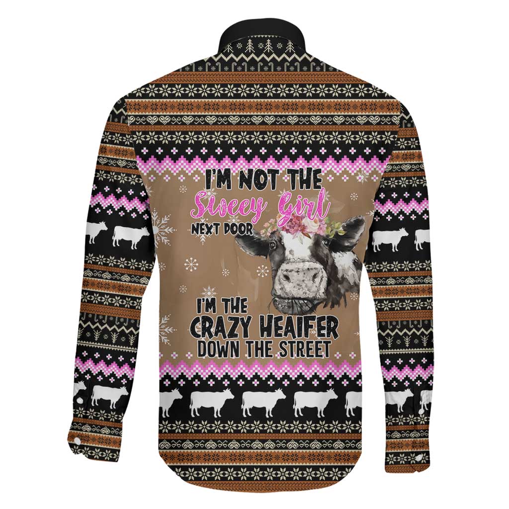 The Crazy Heifer Christmas Family Matching Short Sleeve Bodycon Dress and Hawaiian Shirt Xmas Holiday Patterns - Wonder Print Shop