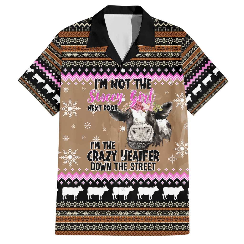 The Crazy Heifer Christmas Hawaiian Shirt Xmas Holiday Patterns - Wonder Print Shop