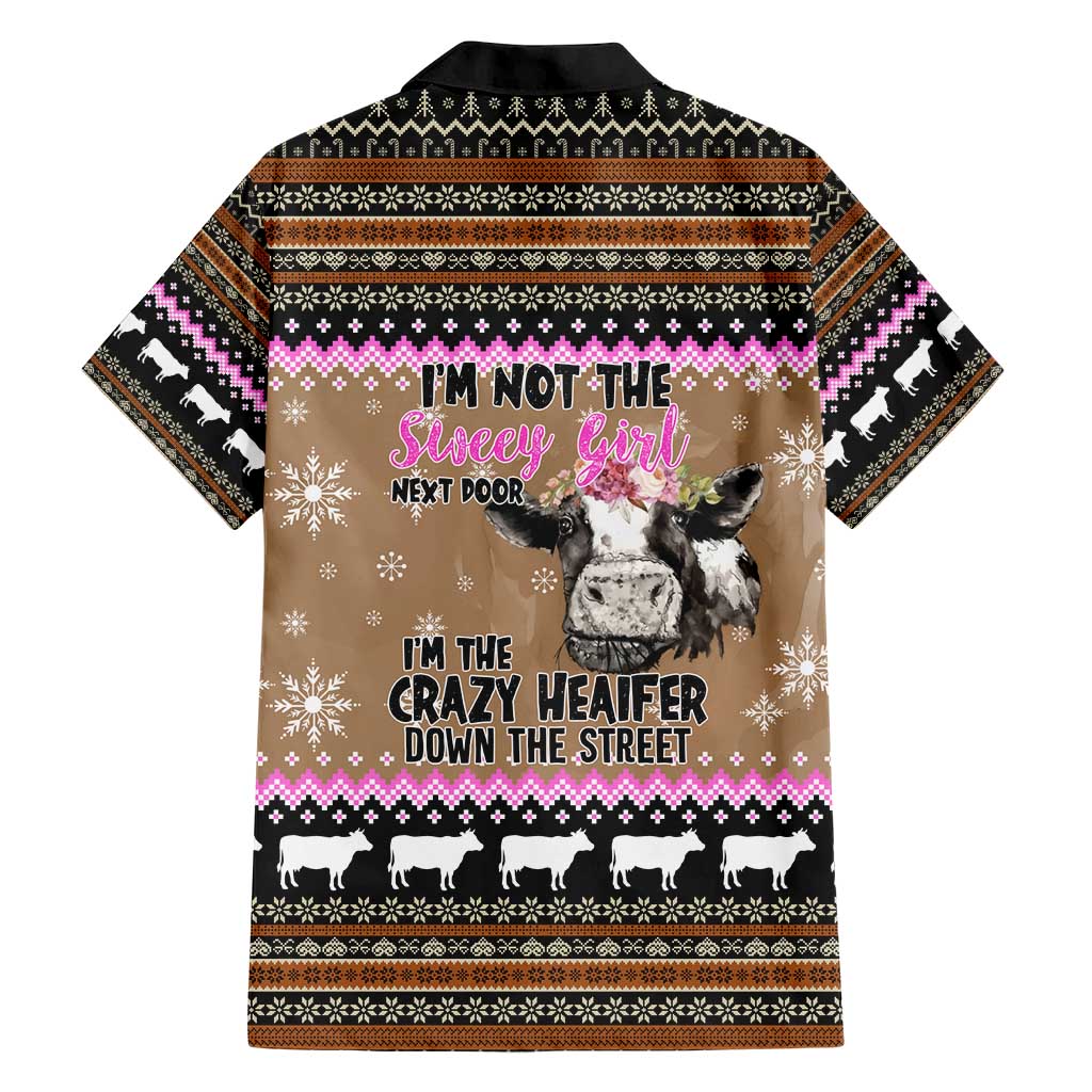 The Crazy Heifer Christmas Hawaiian Shirt Xmas Holiday Patterns - Wonder Print Shop