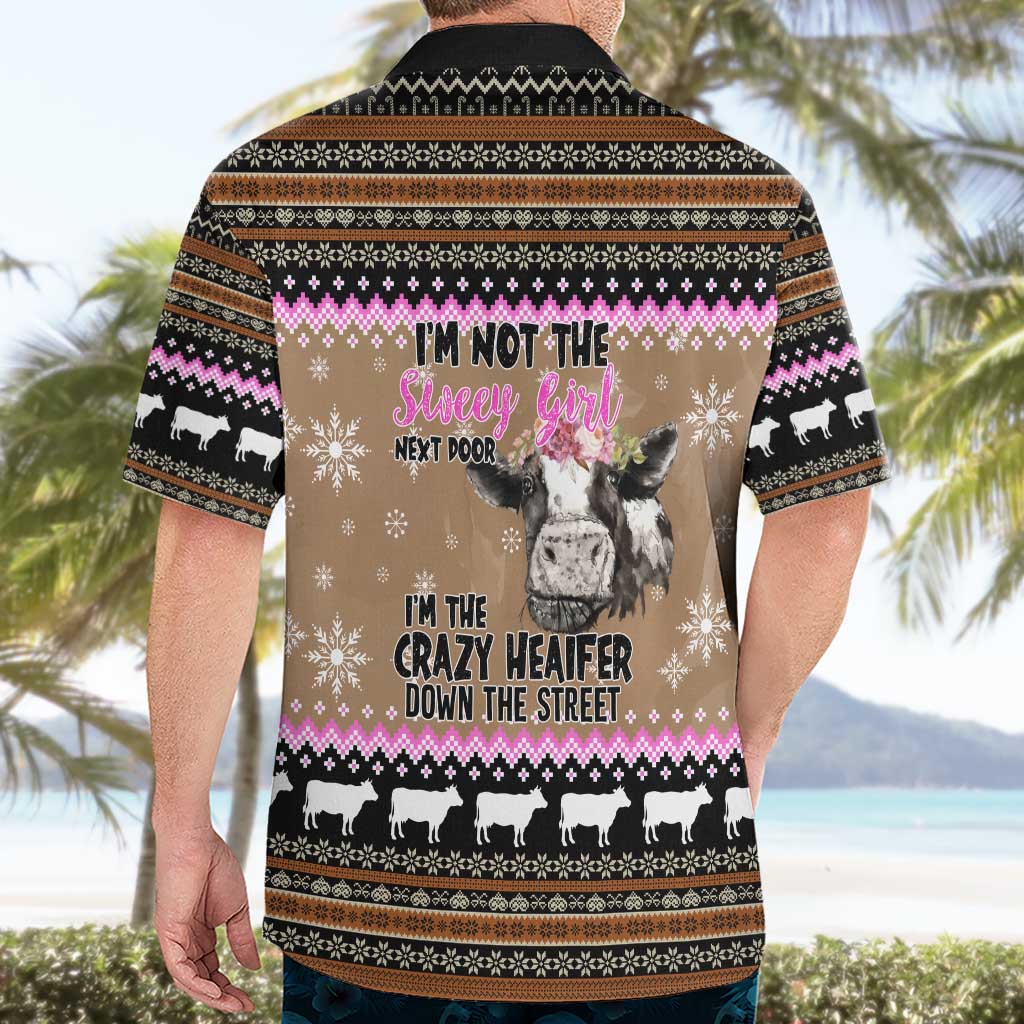 The Crazy Heifer Christmas Hawaiian Shirt Xmas Holiday Patterns - Wonder Print Shop