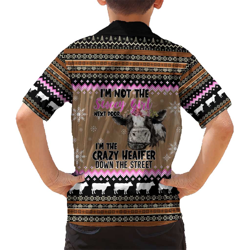 The Crazy Heifer Christmas Hawaiian Shirt Xmas Holiday Patterns - Wonder Print Shop