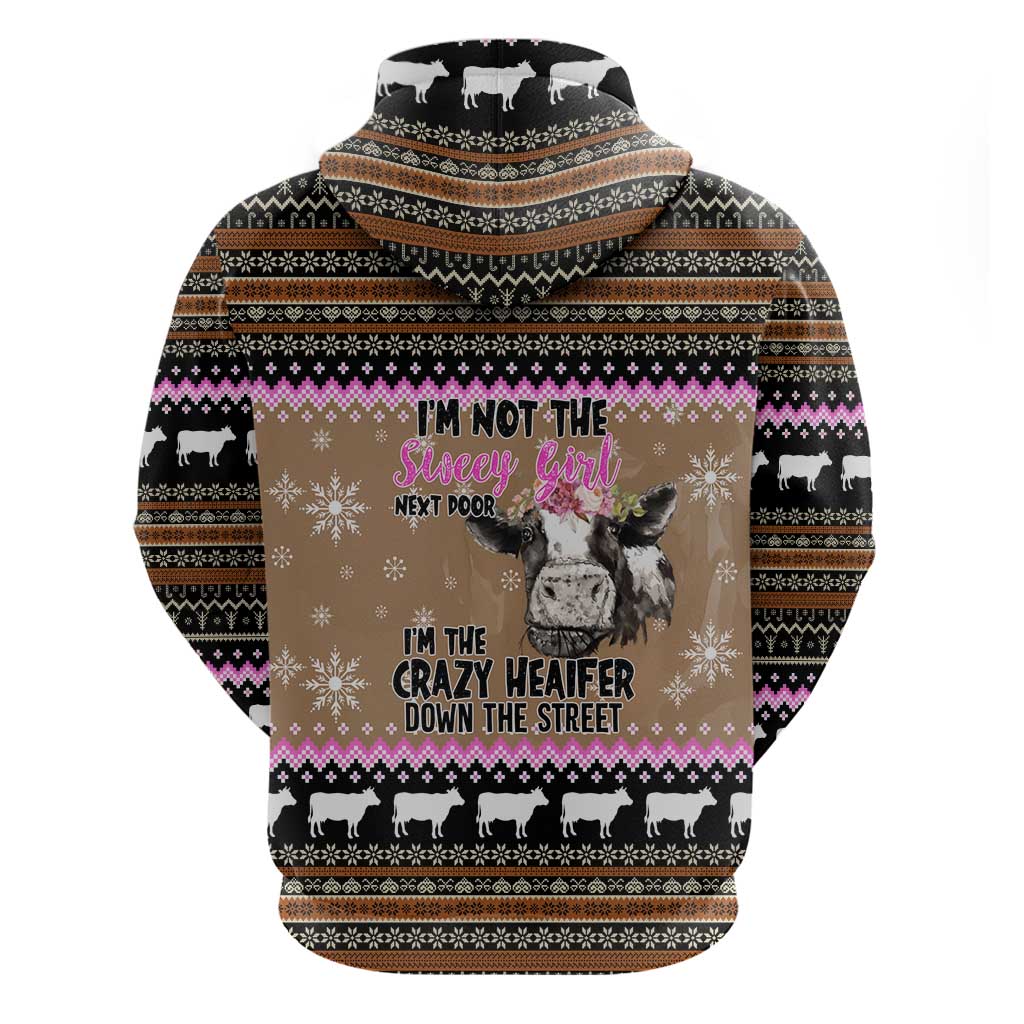 The Crazy Heifer Christmas Hoodie Xmas Holiday Patterns - Wonder Print Shop