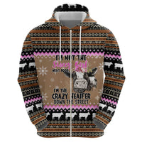 The Crazy Heifer Christmas Hoodie Xmas Holiday Patterns - Wonder Print Shop