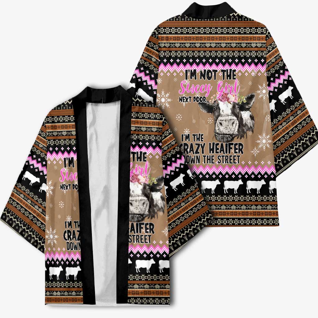 The Crazy Heifer Christmas Kimono Xmas Holiday Patterns - Wonder Print Shop