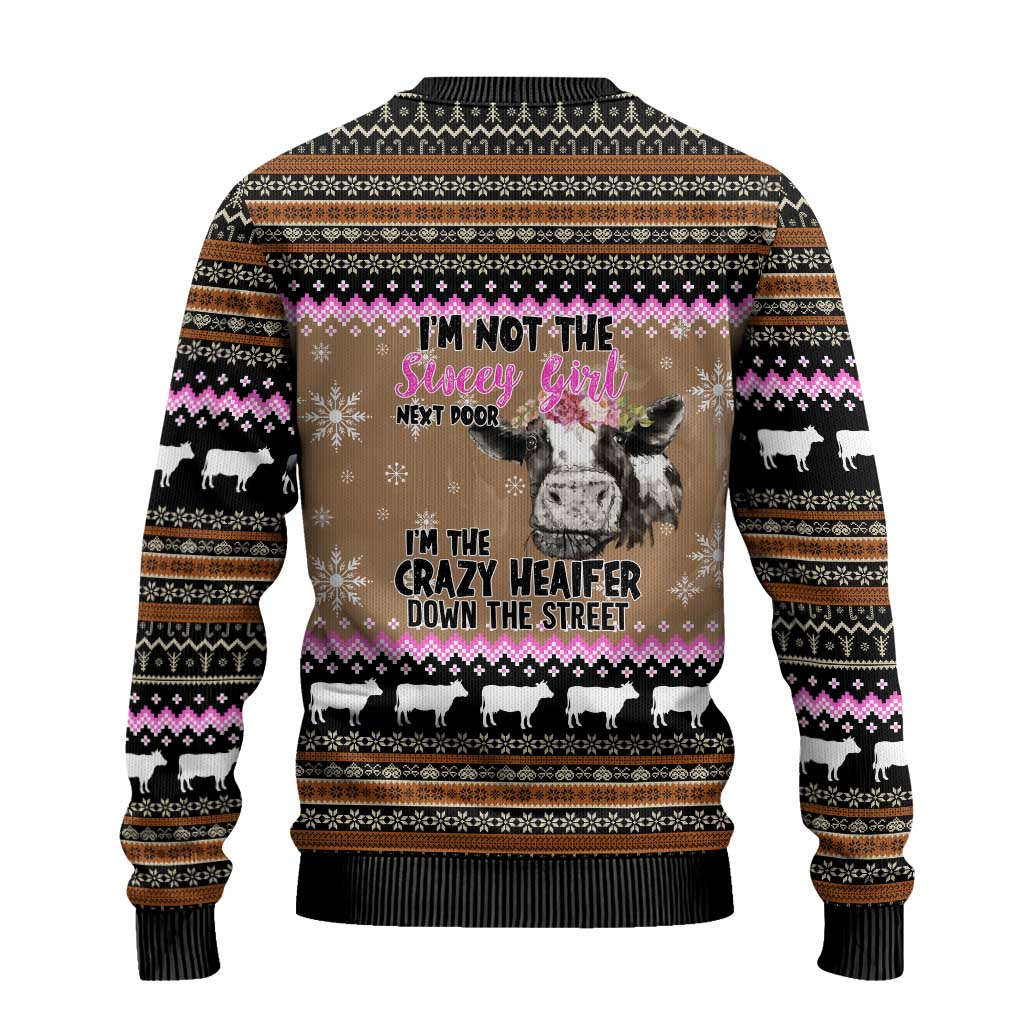 The Crazy Heifer Christmas Ugly Christmas Sweater Xmas Holiday Patterns - Wonder Print Shop