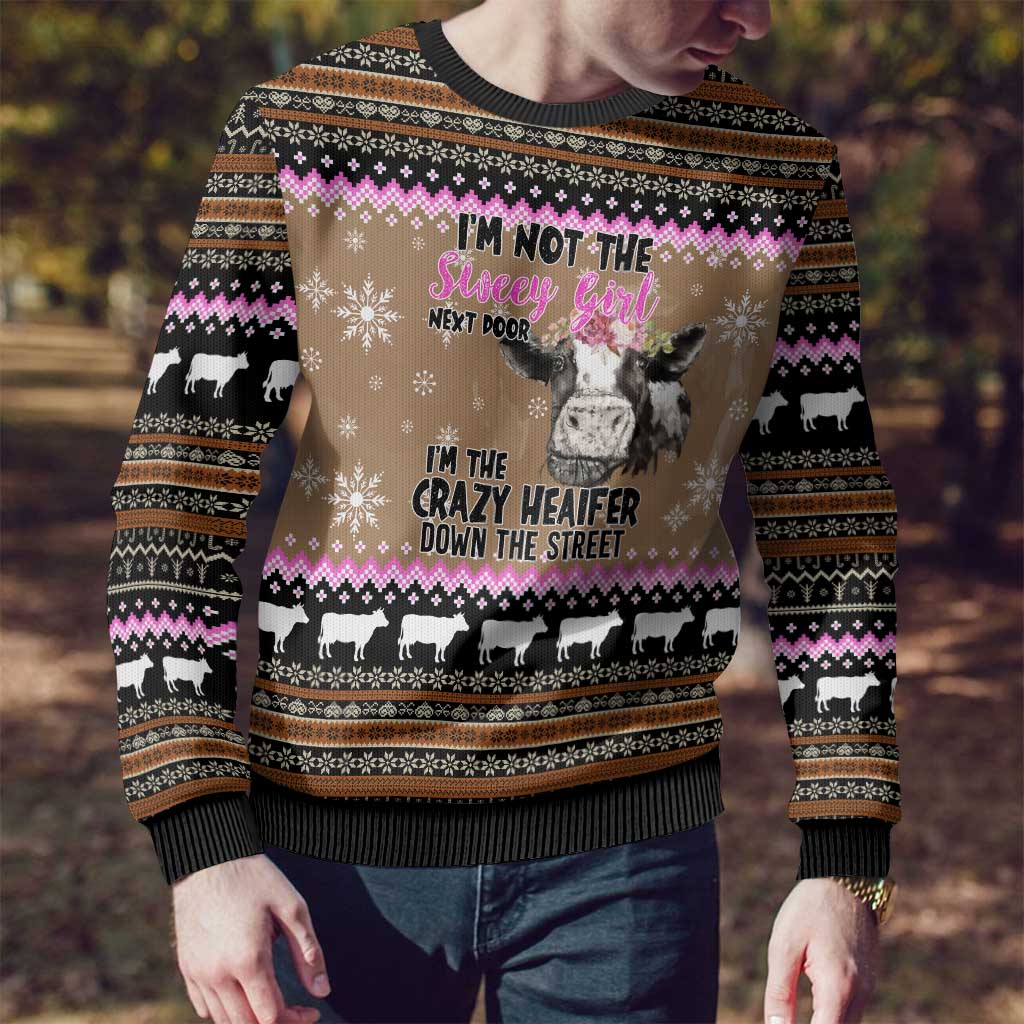 The Crazy Heifer Christmas Ugly Christmas Sweater Xmas Holiday Patterns - Wonder Print Shop