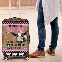 The Crazy Heifer Christmas Luggage Cover Xmas Holiday Patterns - Wonder Print Shop